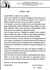  Jo RIZZA 
---- 
Hommage de l'ADEP
